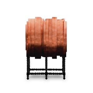 Wohnzimmermöbel aus Massivholz, Hochglanzlack, Barschrank